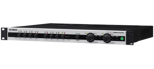 Yamaha MA2120 2-Channel Mixer Amplifier with DSP Lo-Z/Hi-Z Class-D 70V/100V 120W x 2 or 200W x 1