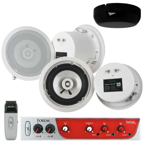 TeachLogic Forum Classroom System with 4 In-Ceiling Speakers and Microphone (Discontinued)