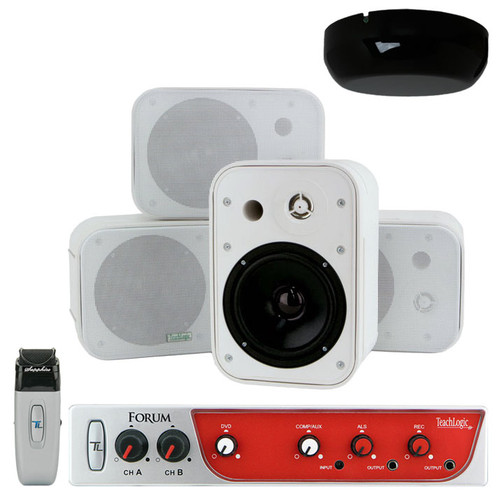 TeachLogic Forum Classroom System with 4 Wall Mount Speakers and Microphone (Discontinued)