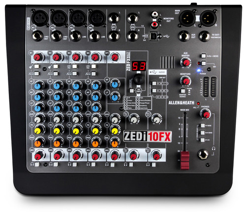 Allen & Heath ZEDi-10FX Hybrid Compact Mixer with 4×4 USB interface and FX