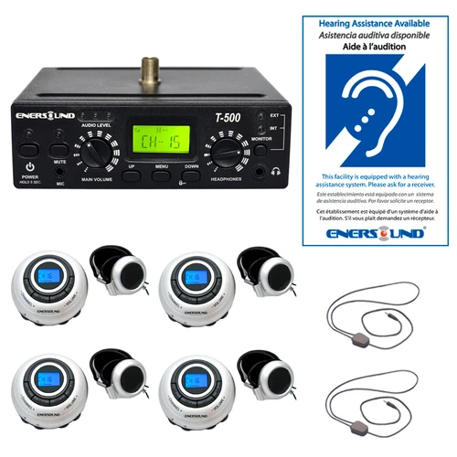 Enersound ALS-4TP 4 Person Assistive Listening System with Neckloops