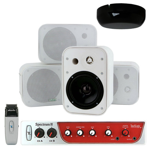 TeachLogic Spectrum III Classroom System with 4 Wall Mount Speakers and Microphone (Discontinued)