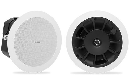 Retail Store Sound System with 8 QSC AcousticDesign In-Ceiling Speakers Power Amplifier and Atlas Sound Mixer