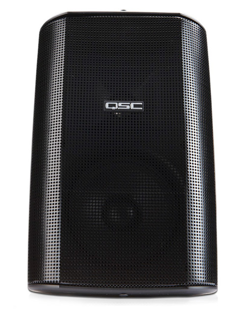 Retail Store Sound System with 4 QSC AcousticDesign Wall Mount Speakers Power Amplifier and Atlas Sound Mixer