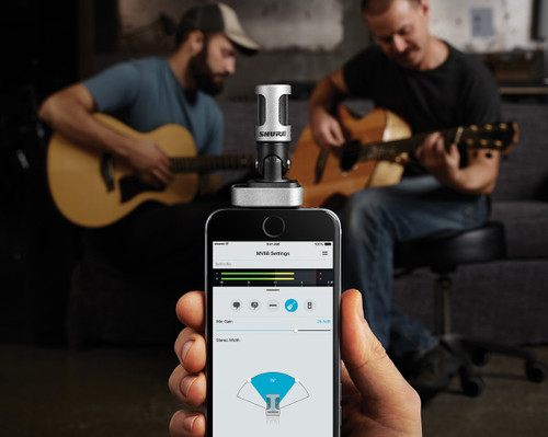 Shure MV88 iOS Digital Stereo Condenser Microphone for Smartphones and Tablets (Discontinued)