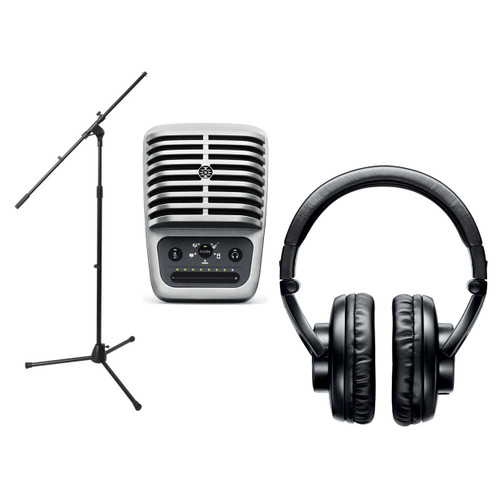Shure Podcasting Sound System with MV51 Microphone SRH440 Professional Studio Headphones and Mic Stand (Discontinued Components)