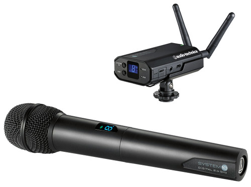 Audio-Technica ATW-1702 System 10 Camera-Mount Digital Wireless System with Handheld Wireless Microphone (Discontinued)