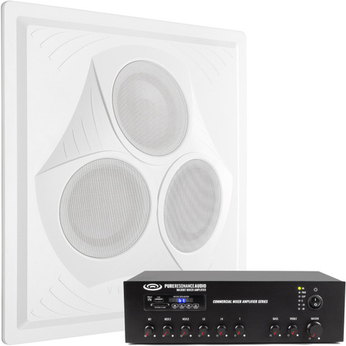 Classroom Sound System with a VCA8 Vector Ceiling Speaker Array and MA30BT 30W Bluetooth Mixer Amplifier