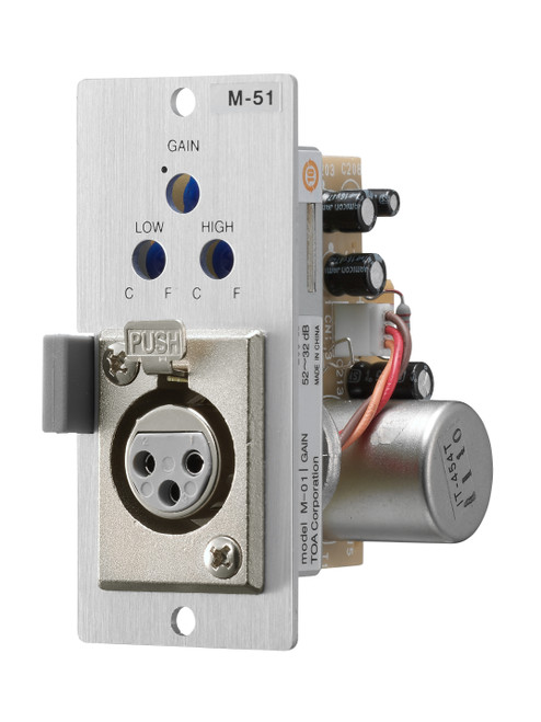 TOA M-51F Microphone Input Module with Voice Gate (Discontinued)