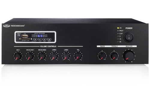 Classroom Sound System with SD4 Ceiling Speaker Array and MA30BT Bluetooth Mixer Amplifier