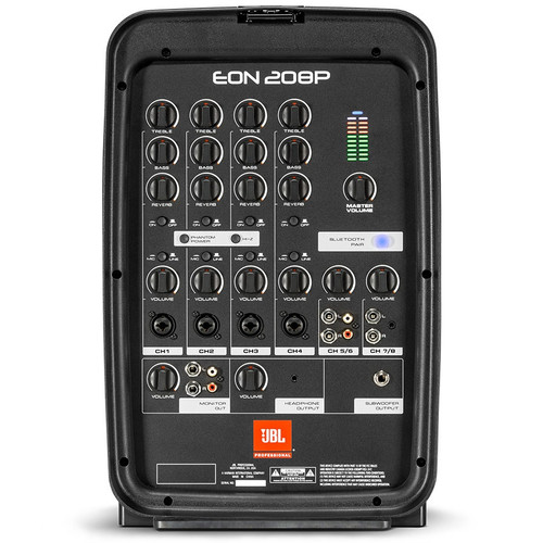 JBL EON208P All-In-One Portable 8" 2-Way PA System with 8-Channel Powered Mixer and Bluetooth