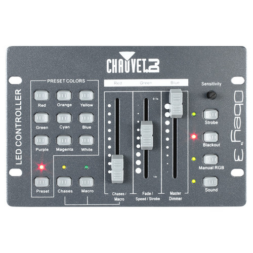 CHAUVET DJ Lighting System with 8 SlimPAR 56 PAR Cans and Obey 3 Controller (Discontinued Components)
