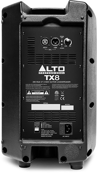 Alto TX8 8 inch 280W 2 Way Active Loudspeaker (Discontinued)