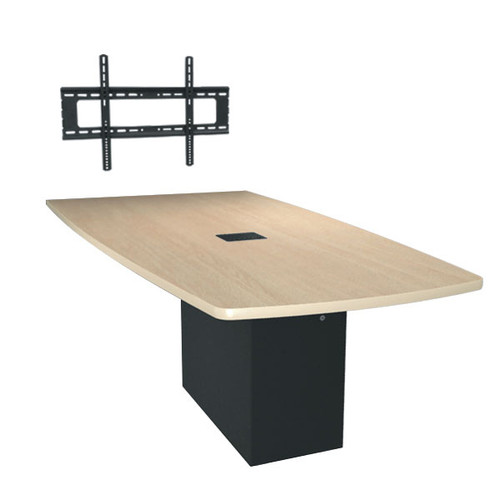 Huddle Room System with Biamp Devio CR-1C Conference Room DCM-1 Ceiling Microphone and Middle Atlantic HUB Meeting Table (Discontinued Components)