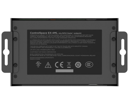 Bose Professional ControlSpace EX-4ML Dante Under-Table Endpoint with 4 Mic Inputs