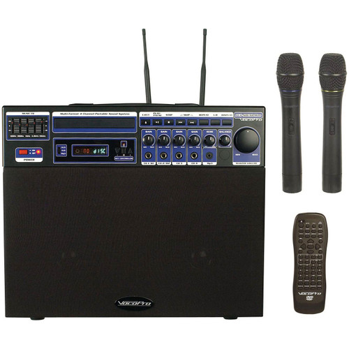 VocoPro DVD-SOUNDMAN 2 Multi-Format 4-Channel Portable Sound System with 2 Wireless Microphones (Discontinued)
