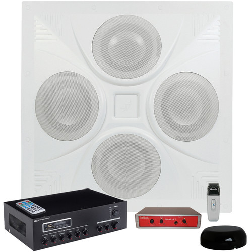 Classroom Sound System with a SD4 Ceiling Speaker Array MA30BT Bluetooth Amplifier and TeachLogic Voicelink I System (Discontinued Components)