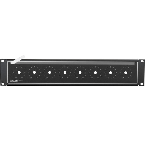 Lowell LVC8P-ID-2 Rackmount Volume Control Panel for Factory-Loaded Lowell Volume Controls 19" W x 2U - Black