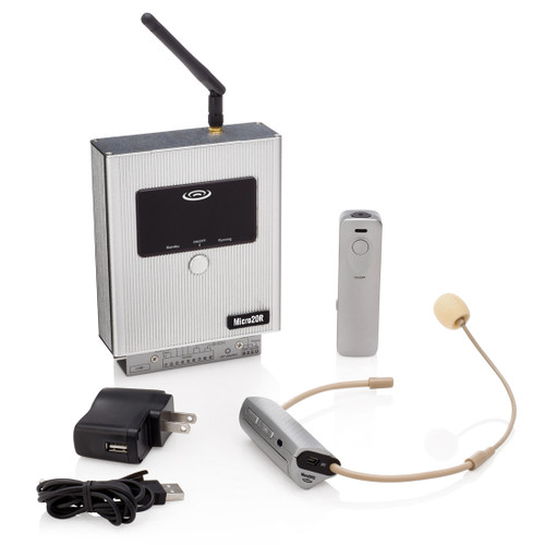 Classroom Sound System with 2 Yamaha VXC4 In-Ceiling Speakers and Micro20 Amplified 2.4G Digital Wireless Microphone System (Discontinued Components)