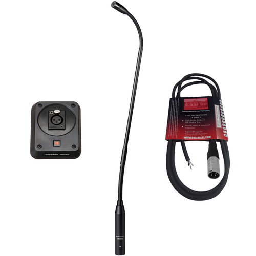 Audio-Technica U859QL 18.9" Gooseneck Microphone with AT8647QM/S Shock Mount Plate