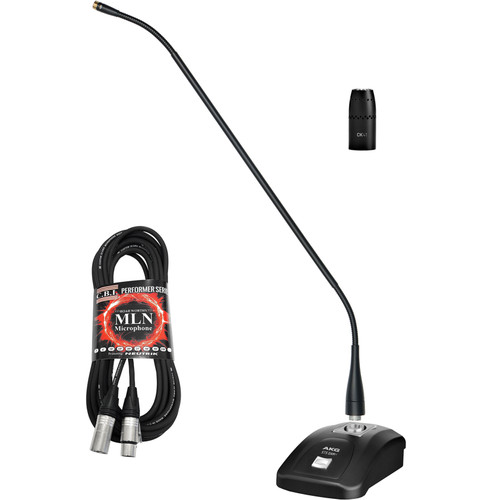 AKG GN50 M 19.7" Gooseneck Module CK41 Capsule and STS DAM+ Heavy Duty Microphone Stand