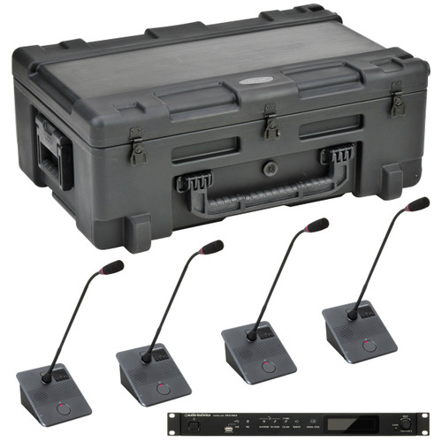 Audio-Technica ATUC-50 4 Person Portable Digital Discussion System with Built-in WAV and MP3 Recorder