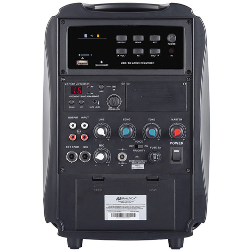AmpliVox SW725 Wireless Portable Media Player PA System with Handheld Microphone (Discontinued)