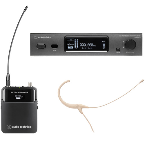 Audio-Technica ATW-3211/892-TH True Diversity UHF Headworn Wireless System - Beige (Discontinued)