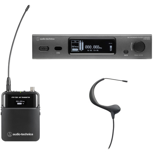 Audio-Technica ATW-3211/893 True Diversity UHF Headworn Wireless System - Black (Discontinued)