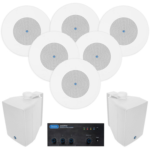 Convenience Store Sound System with Indoor Outdoor AtlasIED Speakers and AA50PHD Mixer Amplifier