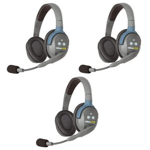 Eartec UL3D UltraLITE 3 Person Wireless Headset System with Case (Double)