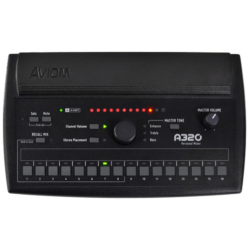 Aviom Mix320-D Personal Monitor Mixing System with Shure SE215 Earphones