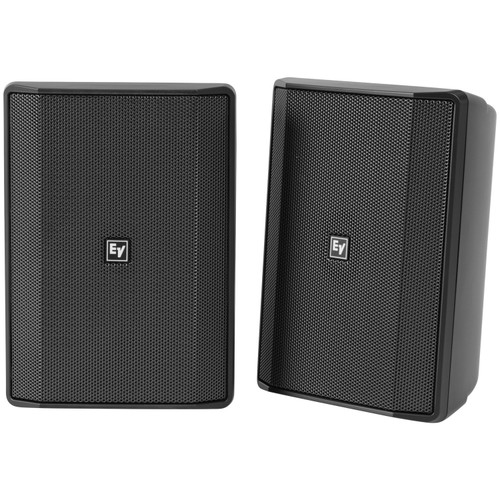 Electro-Voice EVID-S5.2XB 5" 2-Way Full-Range 70V/100V IP65 Weather Resistant Surface Mount Speaker - Black Pair