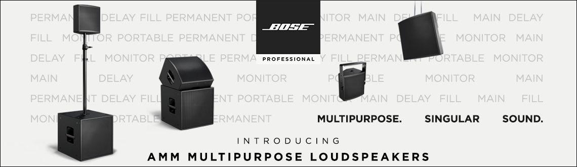 Bose Launches New AMM Multipurpose Loudspeaker Line