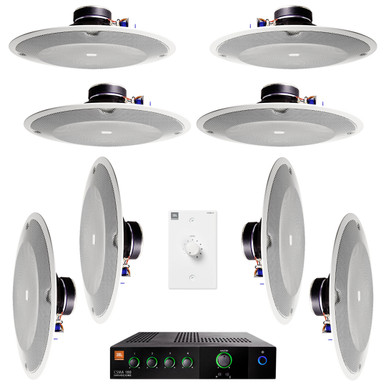 Retail Sound System with 8 JBL 8138 In-Ceiling Loudspeakers and