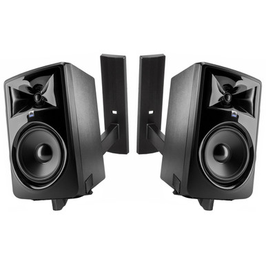 【JBL 308P MkII ペア】スタンド・ケーブル付き Classroom AV Powered Speaker Package with JBL 308PMKII 8