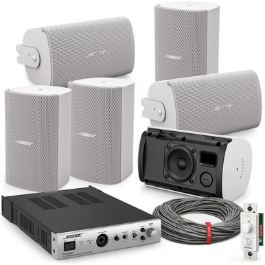 Office Sound System with 6 Bose FreeSpace FS2SE Wall Mount