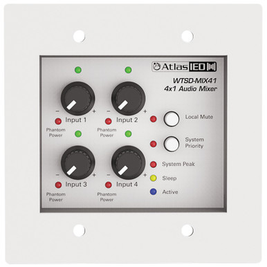 【ALLADINA】 Atlas Sound WTSD-MIX41K Indoor Outdoor 4x1 Analog Wall Mic / Line