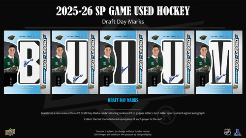 #7-  Pick Your Team Break - 2025/26 Upper Deck SP Game Used Hockey 10 hobby box INNER CASE break 