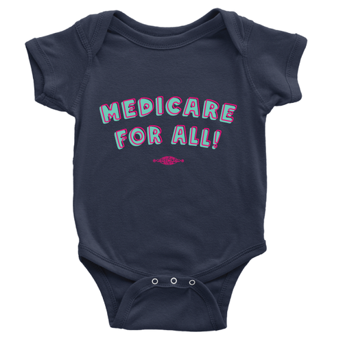 Medicare For All (Navy Onesie)
