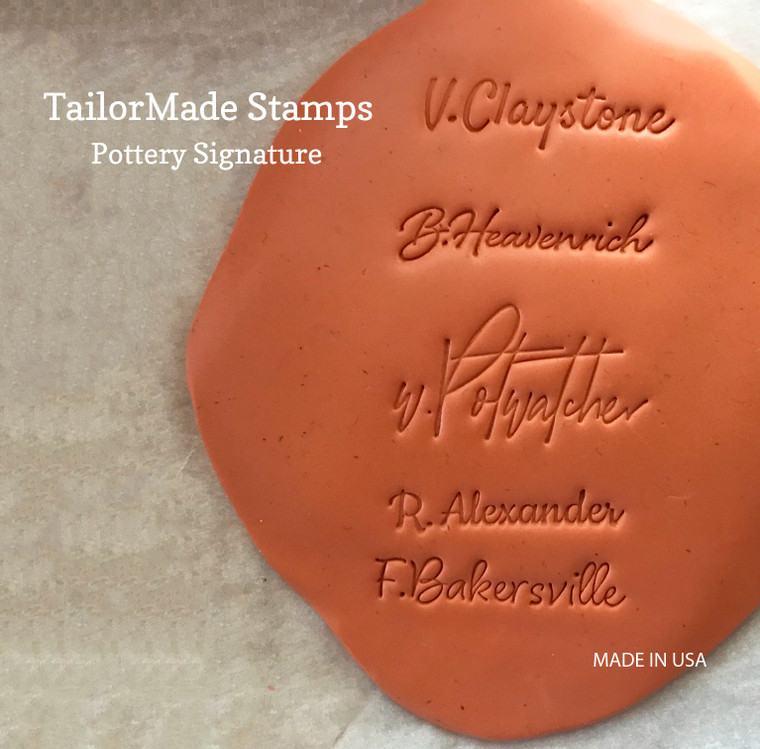 Pottery Signature Stamp, Custom Pottery Signature, Pottery Maker's Mark Signature