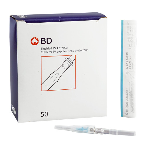 BD Shielded IV Catheters- 22G x 1 Inch