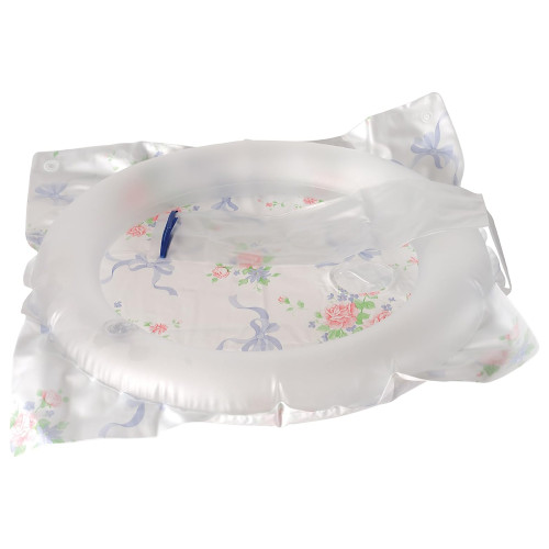 Inflatable Shampoo Basin Clear/Floral- 22.5 x 23.5 Inch