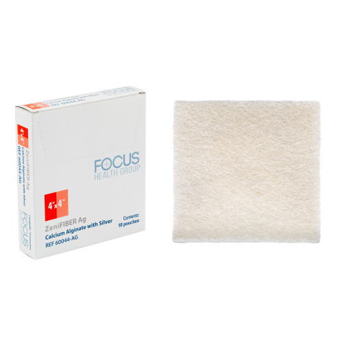 ZeniFIBER AG Silver Alginate Dressing- 4x4 Inch