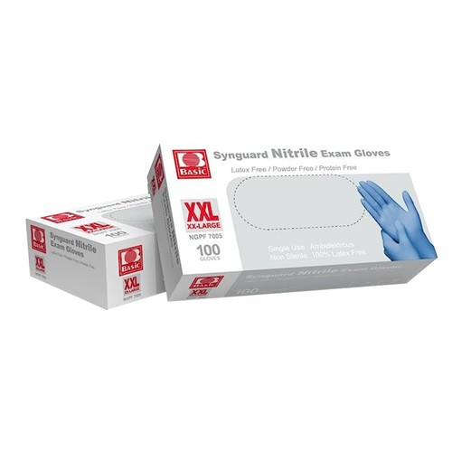 Synguard Nitrile Gloves Blue- 2XL