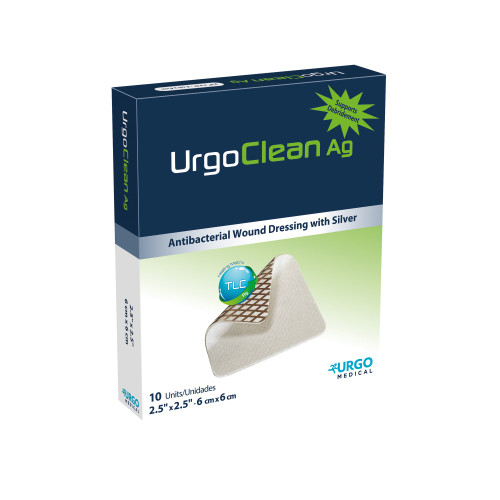 UrgoClean Ag Silver Dressing- 2.5 x 2.5 Inch (10/BX)