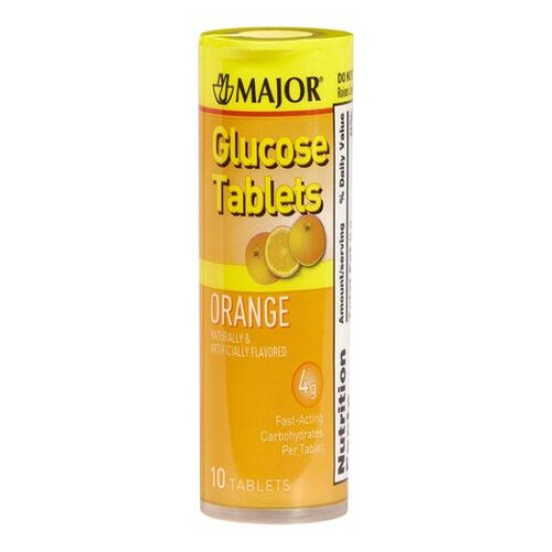 Glucose Chewable Tablet Orange Flavor- 4g (10/BT)
