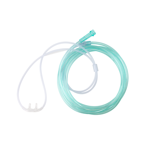 Nasal Oxygen High Flow Cannula Cushion Tip With 7' (2.1 M) Crush Resistant Adult Standard Connector 25Ea/Cs