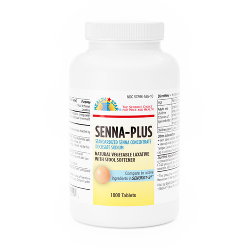 Lax Senna Tablet 8.6mg Plus DSS- 50mg (1000/BT)