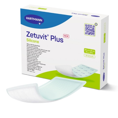 Zetuvit Plus Silicone Non-Border Dressing- 8x10